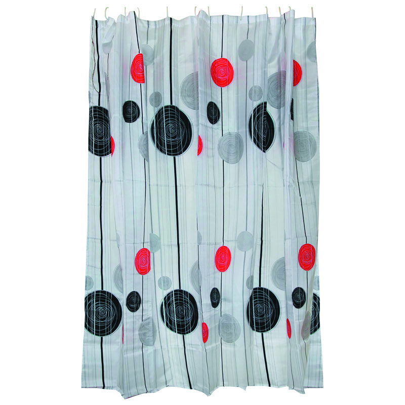 Штора для ванной 180*180 см (полиэстер)  (1/12/36) "рыжий кот"  sc-pe-32