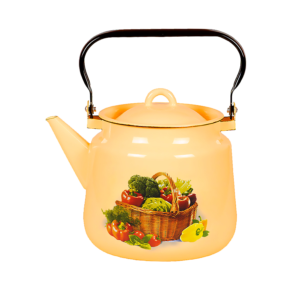 Чайник эмалиров. декор. 3,5 л (1/4) "стальэмаль"  1с26с