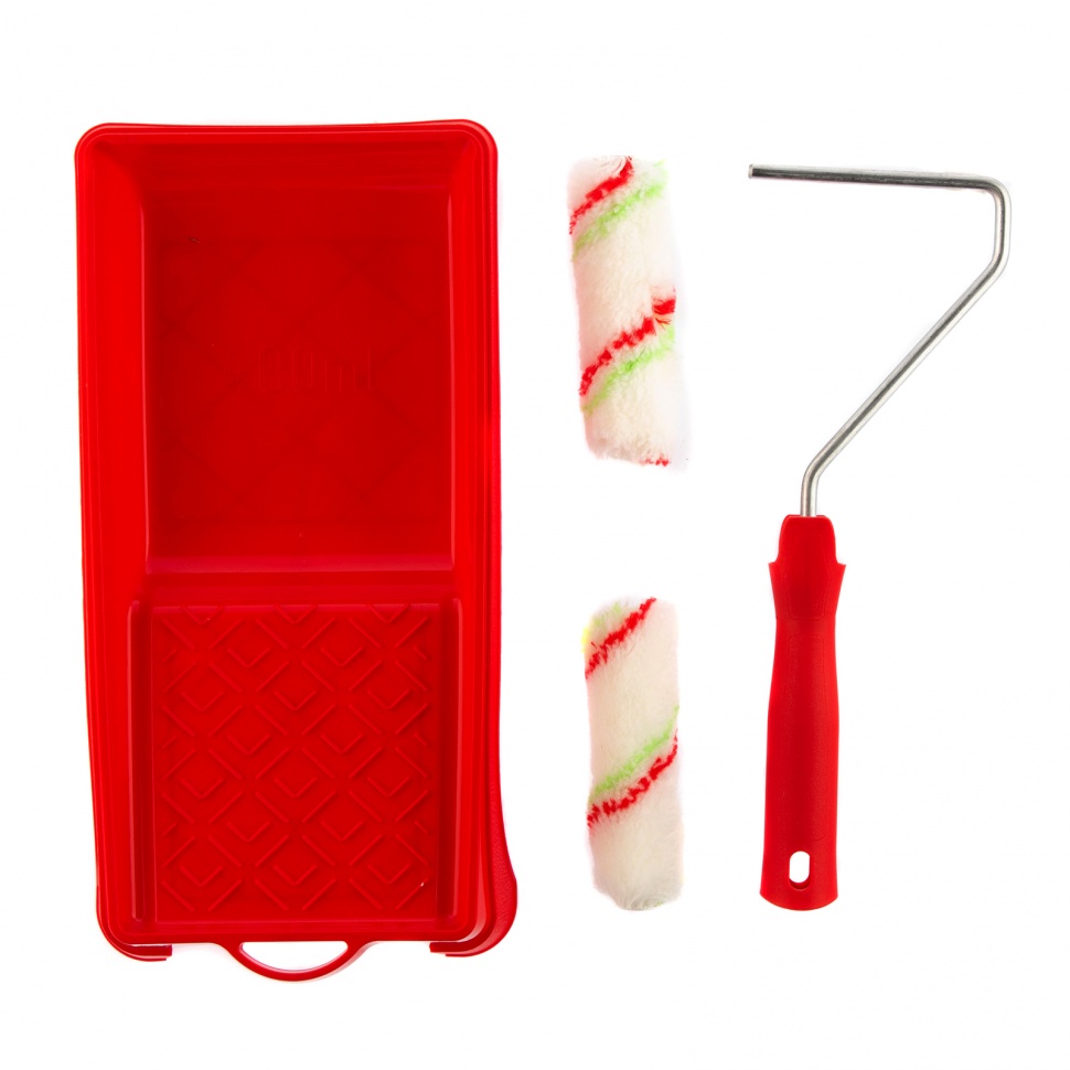 Малярный набор для работ с эмалями: кювета 150 мм х 290 мм и мини-валик 110 мм Сибртех (80453)