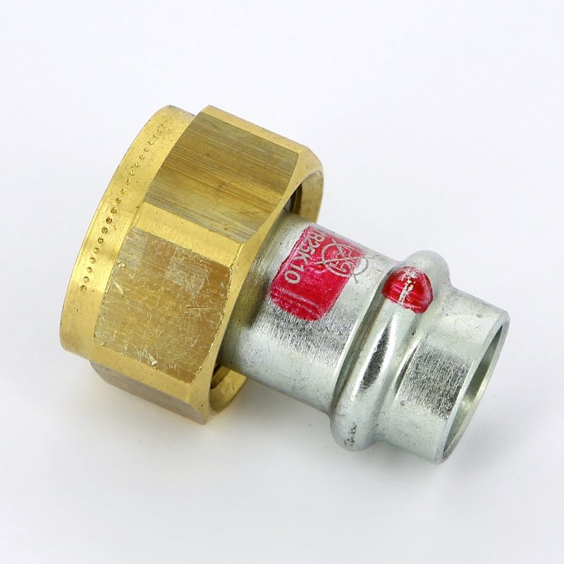 Американка пресс-В 15x3/4" с плоской прокладкой оцинкованная сталь Prestabo VIEGA