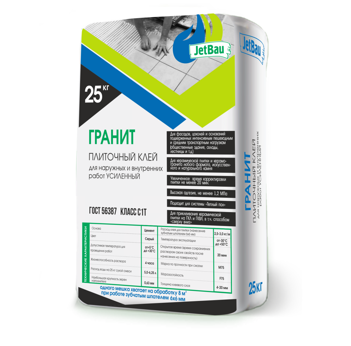 Плиточный клей Джетбау Гранит 25 кг