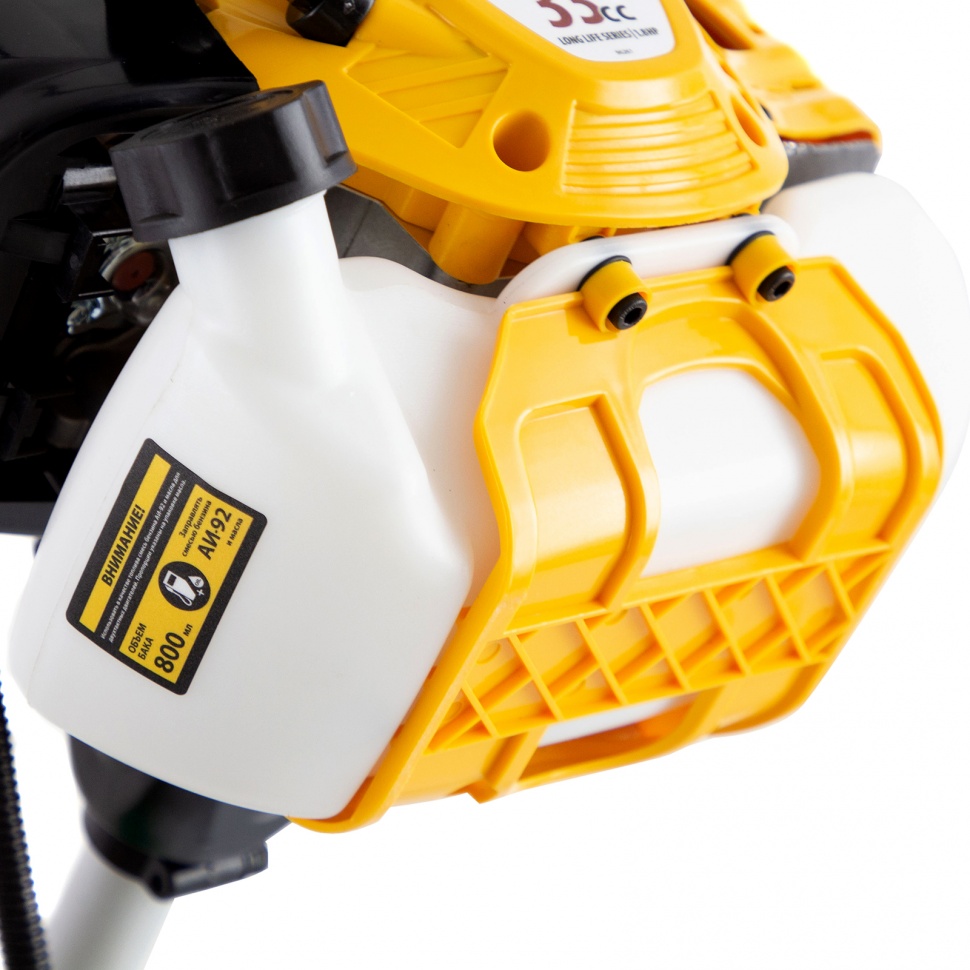 Триммер бензиновый DTL-33, 33 см3, неразъемная штанга, состоит из 2 частей Denzel (96261)