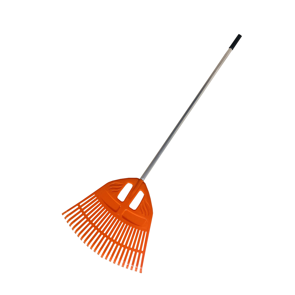 Грабли веерные пласт. 23 плоских зуба с алюм. черенком "гардения" (оранжевый) (1/5)