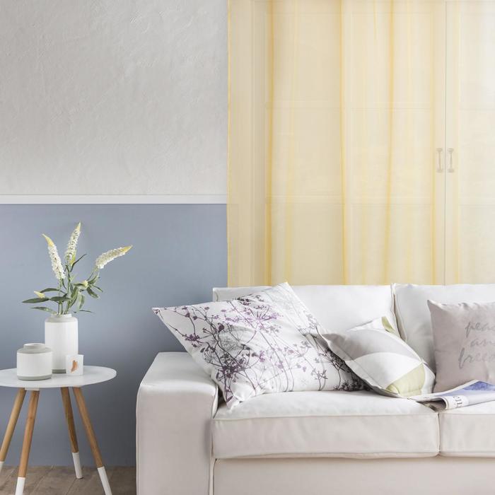 Тюль 135*150 см желтый, вуаль (1/25) "этель" 5635254