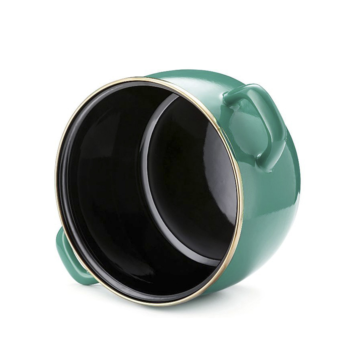 Кастрюля эмалиров. "solo" 5,7 л, 22 см металл. крышка (1/4) "metrot"