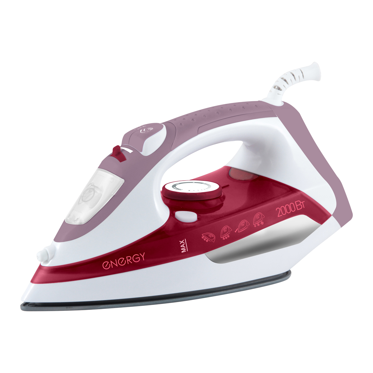 Утюг "energy" en-314  2000 вт подошва керамич. (1/10) красный