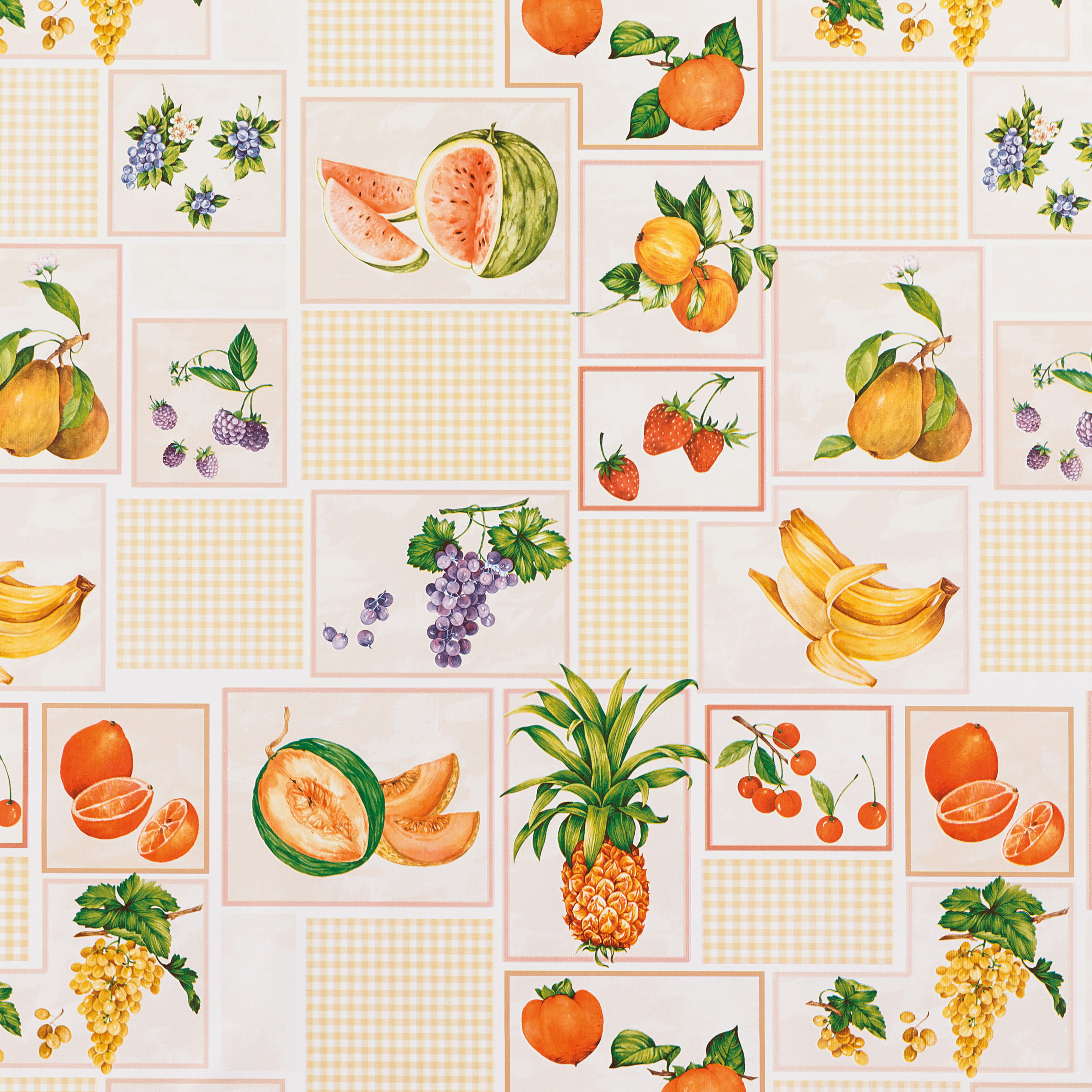 Клеенка пвх основа ткань 125 см  рулон 25 м (1) "этюд" 504/2 (бежевый)