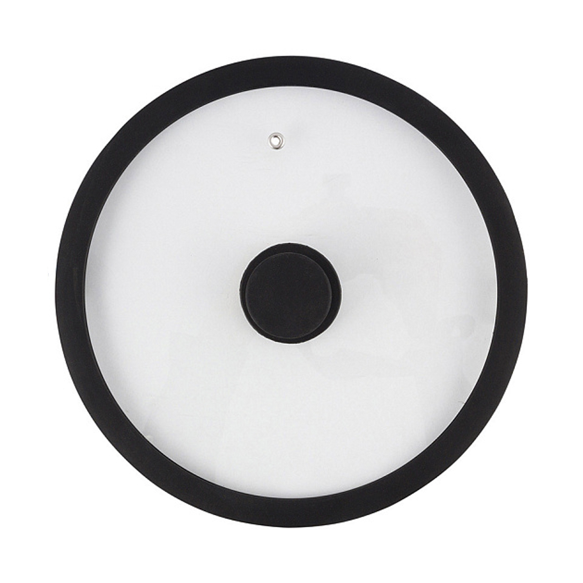 Крышка стеклянная "cappello-c" 24 см, силикон. ободок, паровыпуск (1/8) "mallony"