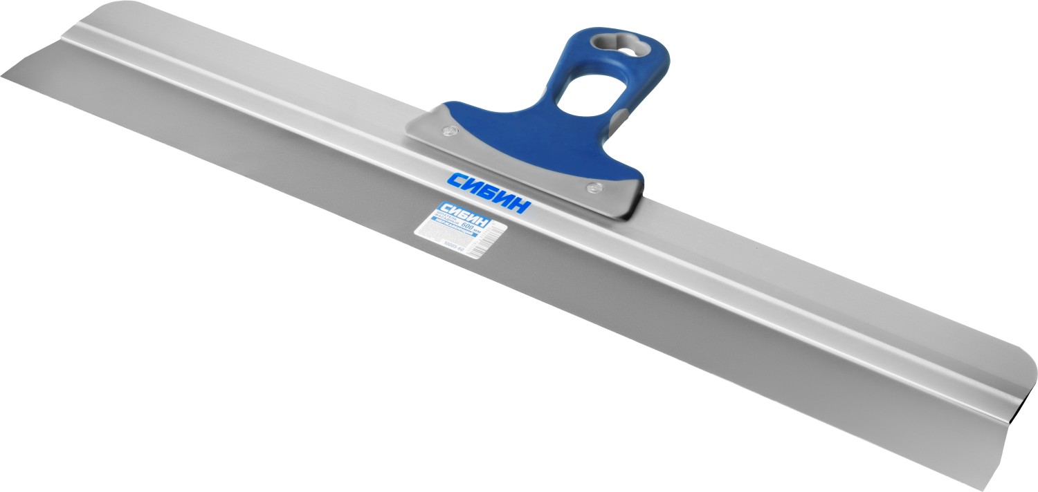 СИБИН 600 мм, усиленный, алюминиевая направляющая, 2к ручка, нержавеющий, фасадный шпатель (10085-60)