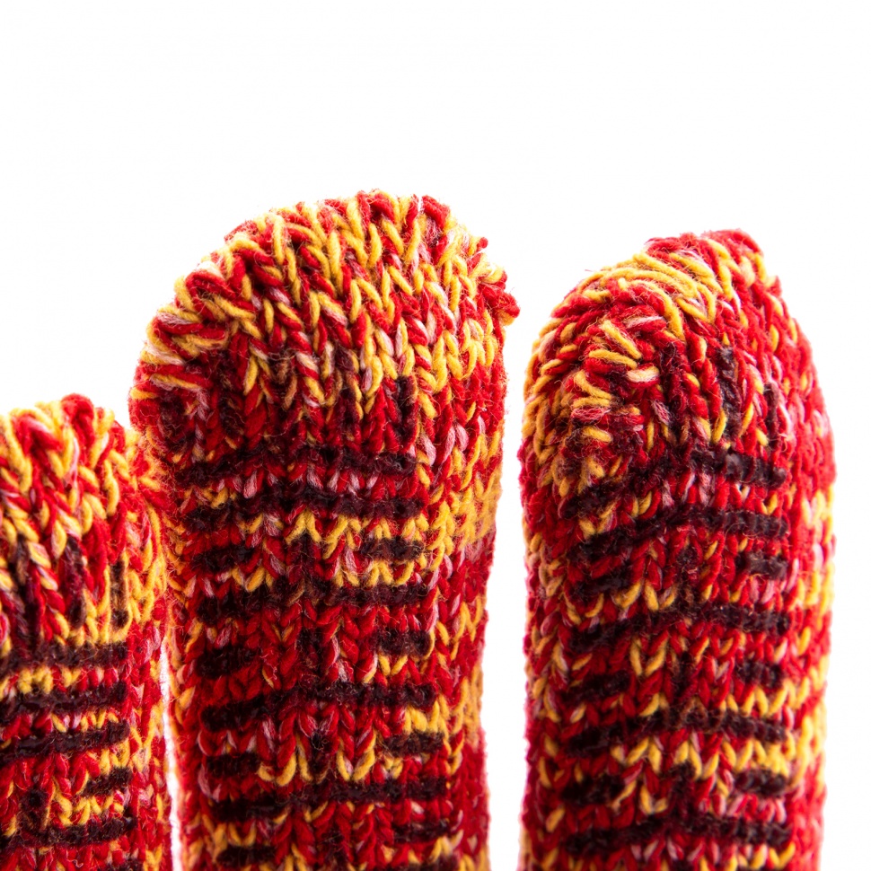 Перчатки трикотажные усиленные, гелевое ПВХ-покрытие, 7 класс, красно-желтый меланж Сибртех (68181)