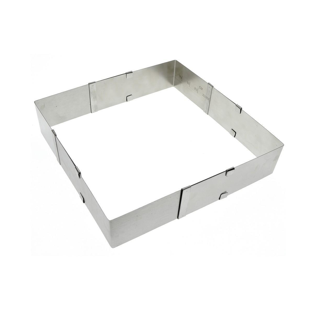 Форма кулинарная "квадратная" регулир. нержав. 15*15*5 - 28*28*5 см (1/12) "мультидом" an8-29