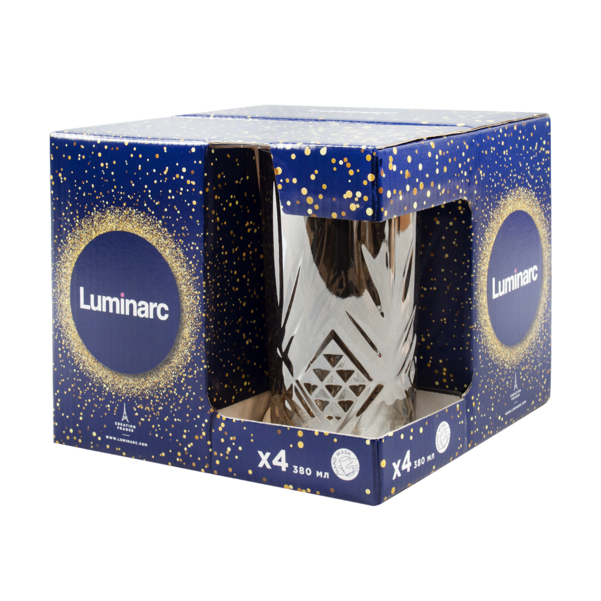 Стакан "зальцбур золотой мед" 380 мл (набор 4 шт.) (1/2) "luminarc"