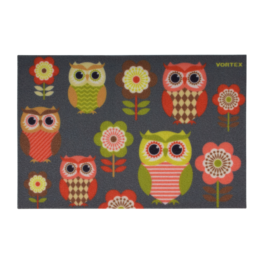 Коврик влаговпитывающий "samba" 40*60 см "совы и цветы" (1/15) "vortex" 24214