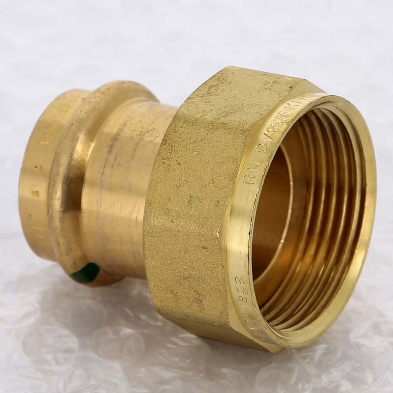 Муфта пресс-В с накидной гайкой и плоским уплотнением 35x2' Sanpress VIEGA