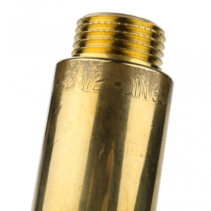 Удлинитель резьбовой ВН 1/2" x 100 мм латунь STOUT