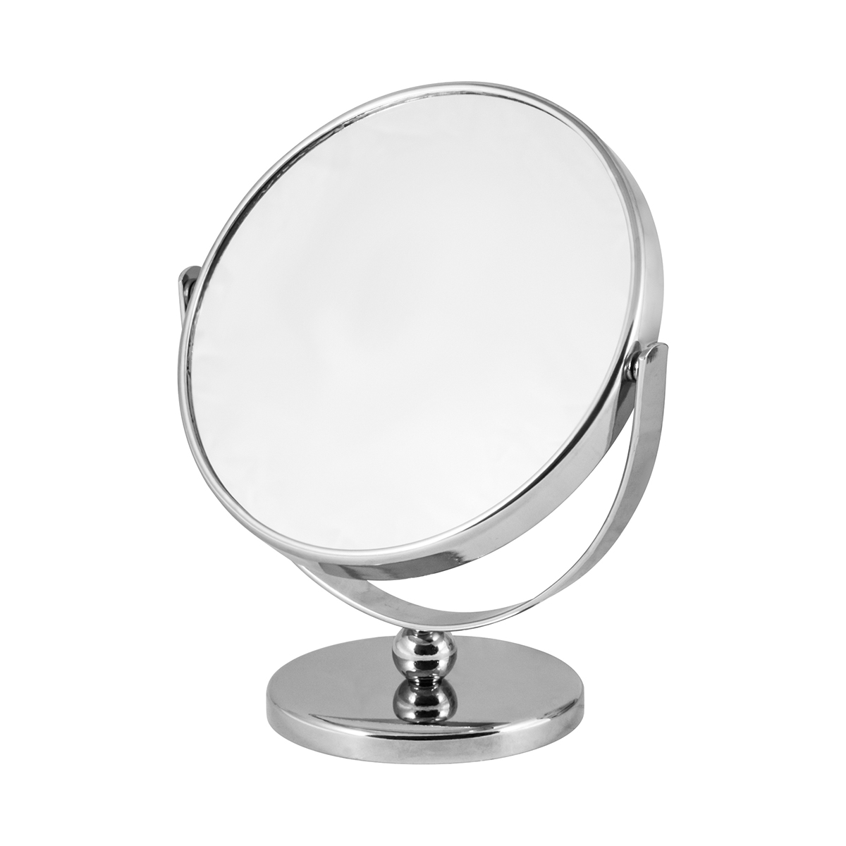 Зеркало косметическое m-3135  d=12,5 см двустороннее на ножке (1/12) "рыжий кот"