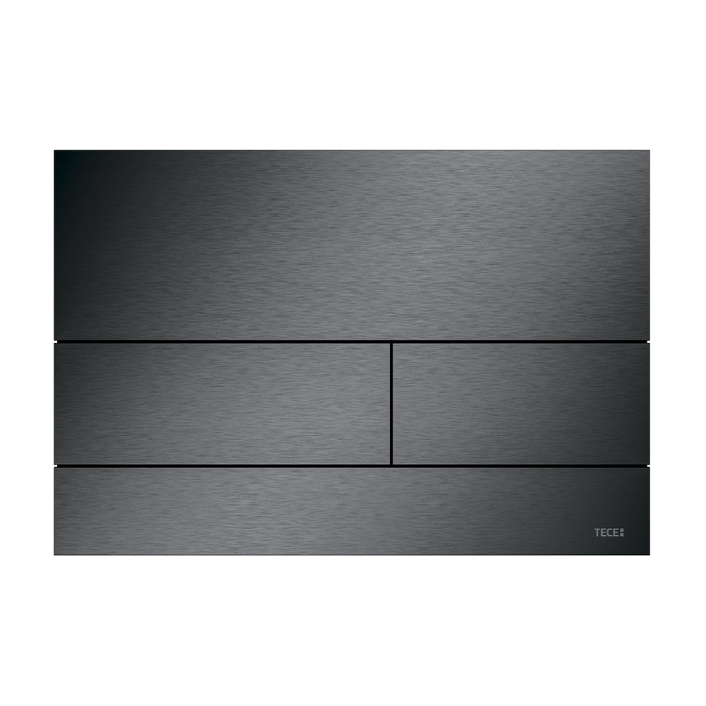 Металлическая панель смыва TECEsquare PVD панель сатин, клавиши черный хром, 150 x 220 x 3 мм