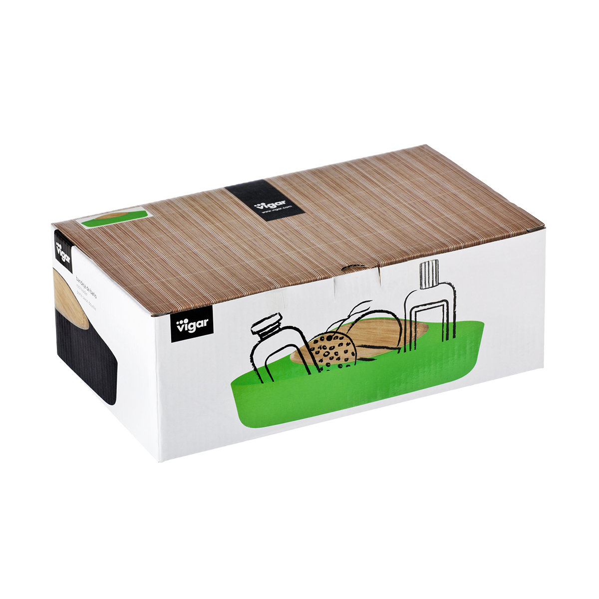 Подставка для ванных принадлежностей "ofuro" зеленая (1/6) "vigar" 4752