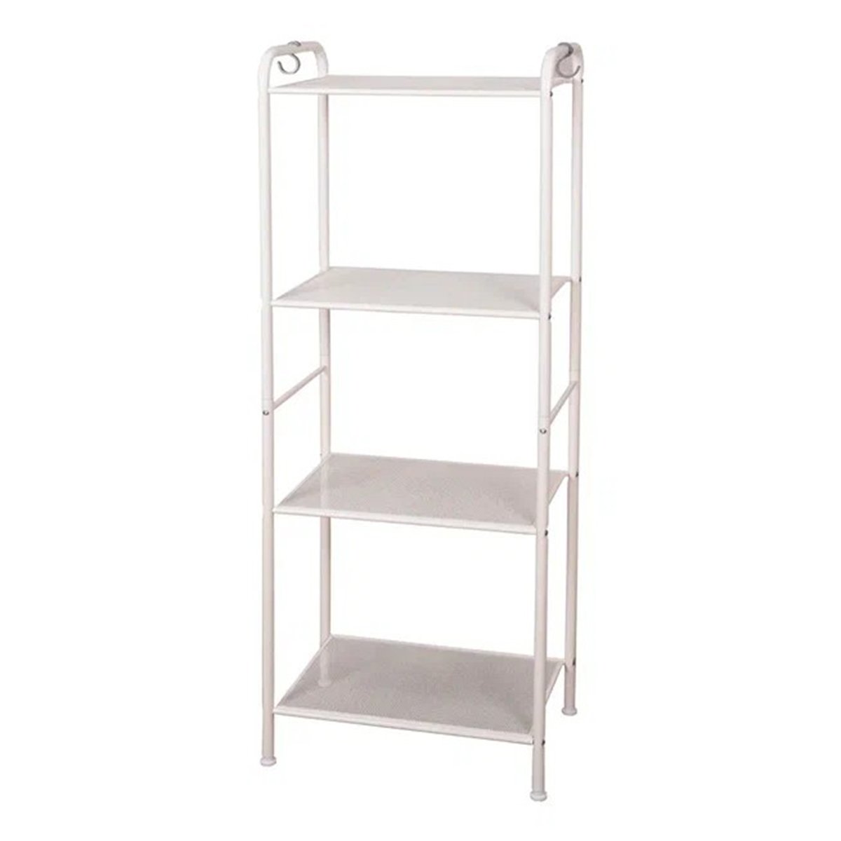 Стеллаж "валенсия 14" 4 полки, сетка металл. 455*300*1205 мм (белый) (1) ств14 б