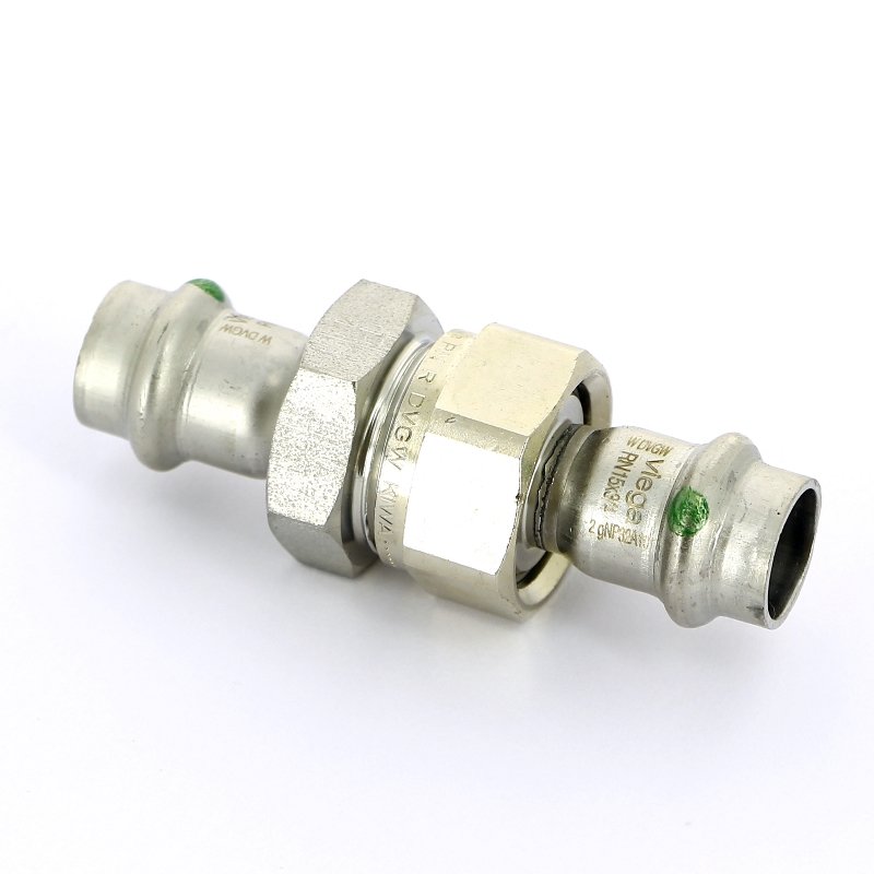 Муфта пресс-В разъёмная 15 с плоской прокладкой нержавеющая сталь Sanpress Inox VIEGA