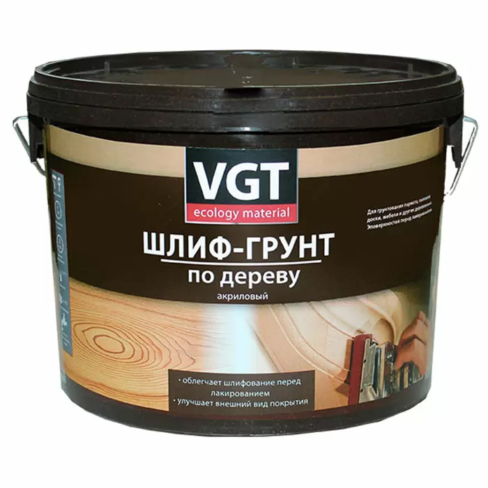 VGT ВД-АК-0301 ШЛИФ-ГРУНТ ПО ДЕРЕВУ акриловый для пола, мебели перед лакировкой (2,2кг)