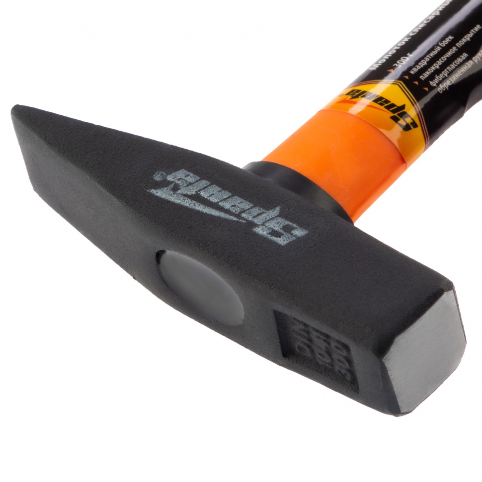 Молоток слесарный, 300 г, фибергласовая обрезиненная рукоятка Sparta (10373)