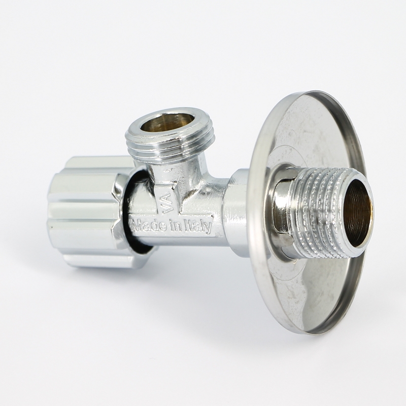 Вентиль угловой 1/2'х1/2' НН для подключения бачков/смесителей хромированный UNI-FITT рукоятка пласт