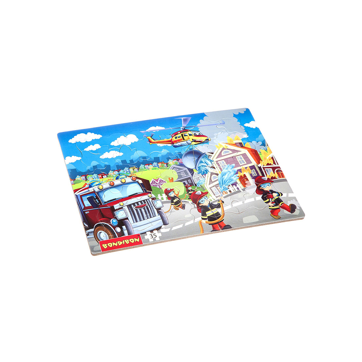 Пазл "пожарная служба" 35 деталей, 28*21 см "bondibon" вв4670