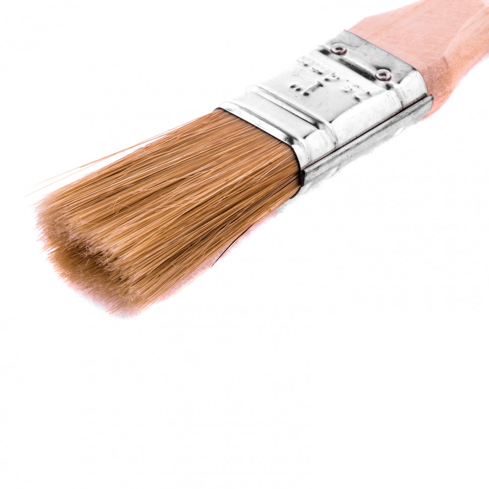 Кисть плоская "Евро" 1", натуральная щетина, деревянная ручка MTX (83051)