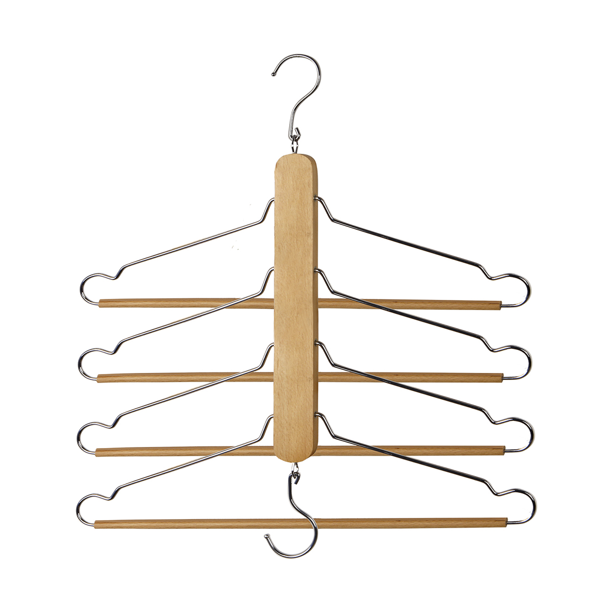 Вешалка-трансформер 4-х уровневая, натур. (1/24) "valiant" 18082