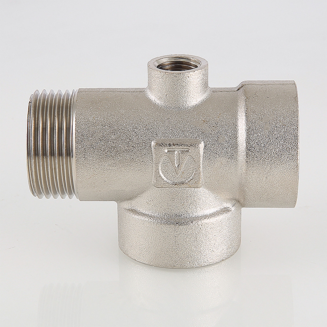 Пятиходовой соединитель резьбовой 1" х 110 мм (НР) для насоса латунь-никель VALTEC (VTr.600.N.06110)