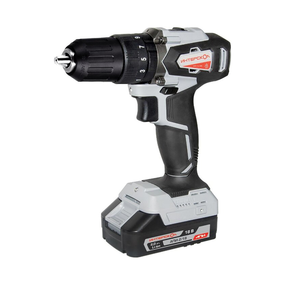 Дрель-шуруповерт ударн. аккум. дау-13/18в (без аккум. и заряд. устр-ва)(1/5) "интерскол" 574.0.0.70