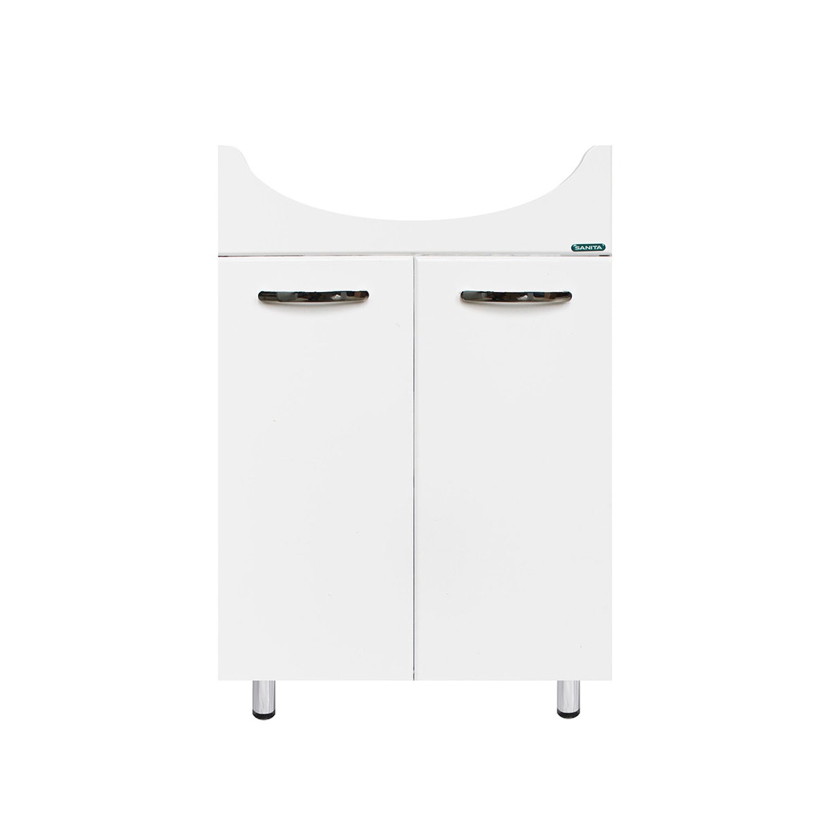Тумба под раковину напольная "вега" 820*515*300 мм, белая "sanita" vgsacw55013f1