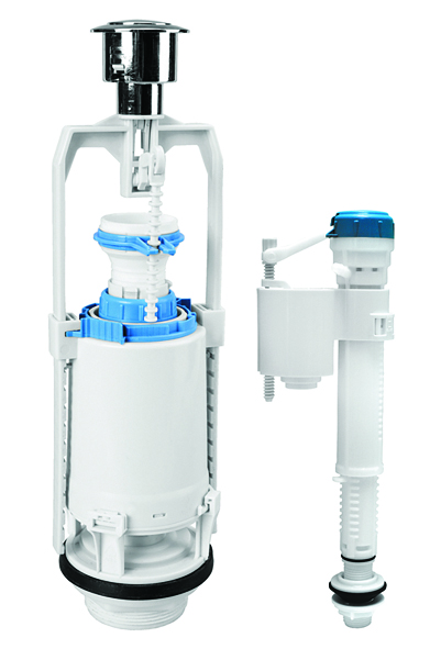 Арматура водосливная одноуровневая, нижний подвод, круглая прокладка (1/20) "iddis"  f012400-0004