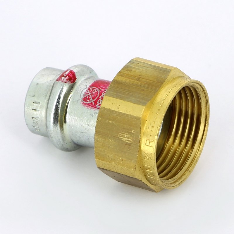 Американка пресс-В 15x3/4" с плоской прокладкой оцинкованная сталь Prestabo VIEGA