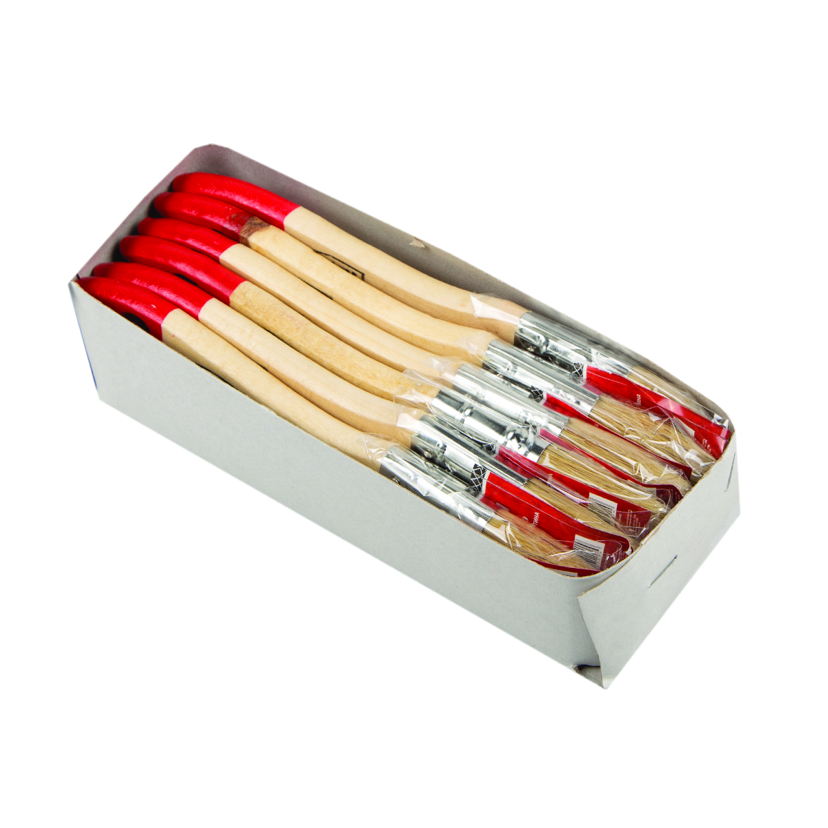 Кисть плоская  №1 /25 мм  (12/1200) натур.щетина, дерев.ручка "кедр"  006-3810