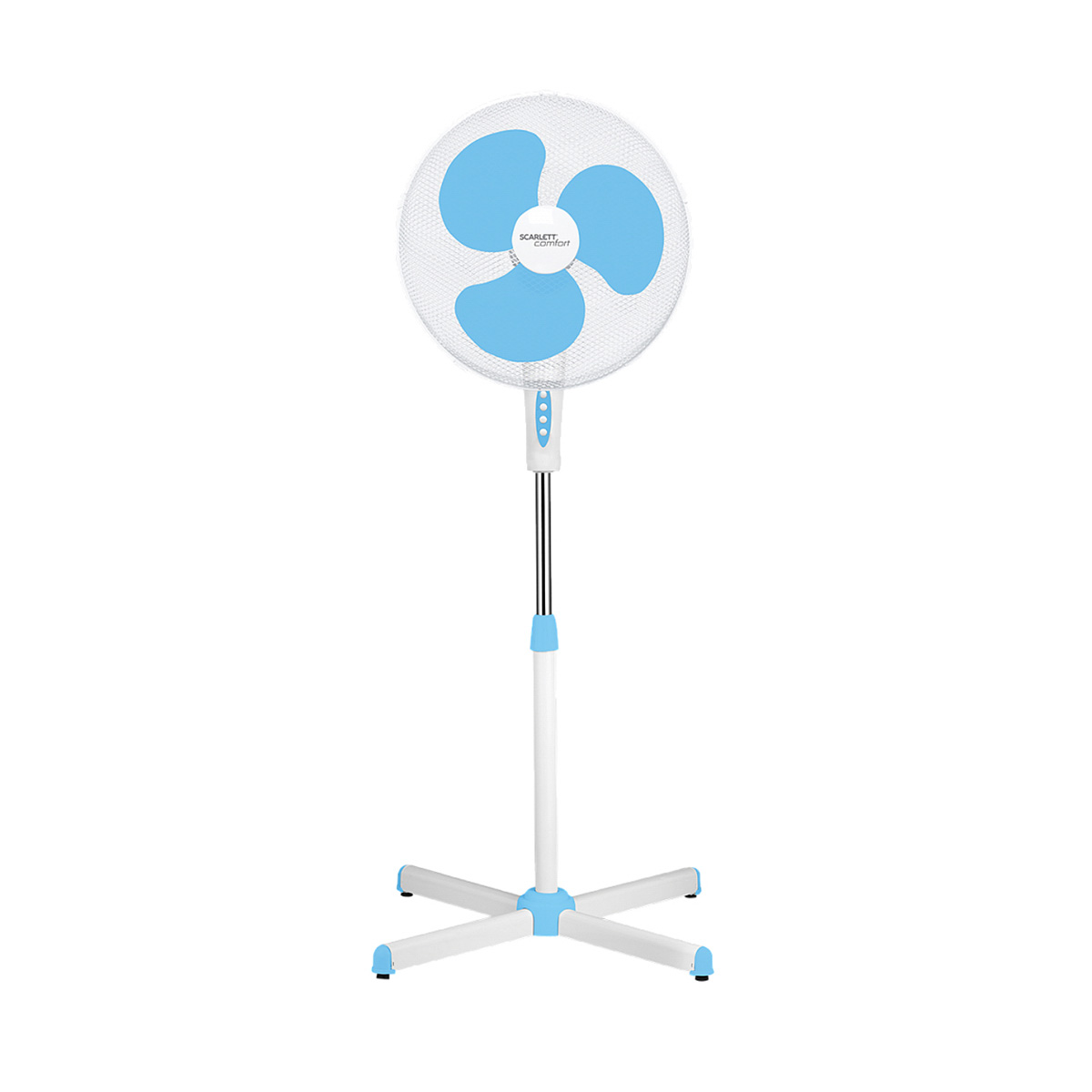 Вентилятор напольный sc-sf111b29  3 скорости, 45 вт, голубой (1) "scarlett"