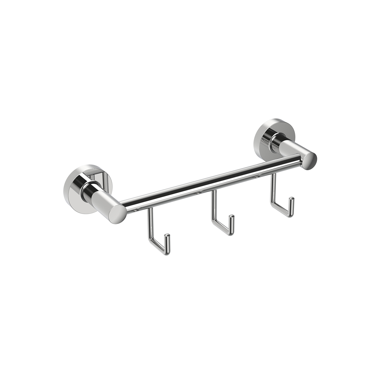 Крючок-вешалка на планке (3 крючка) r15115-3, хром (1/20/40) "frud"