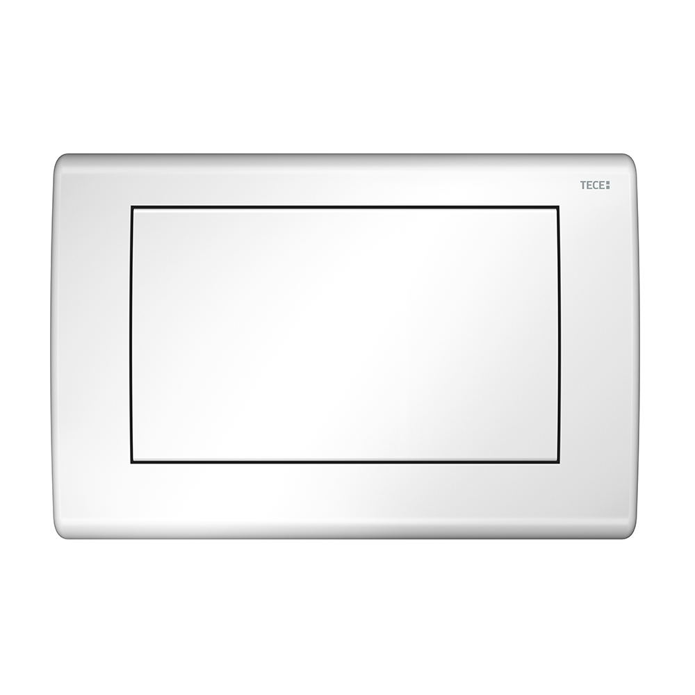 Металлическая панель смыва TECEplanus белая глянцевая для инсталляции унитаза 144 x 214 x 15 мм