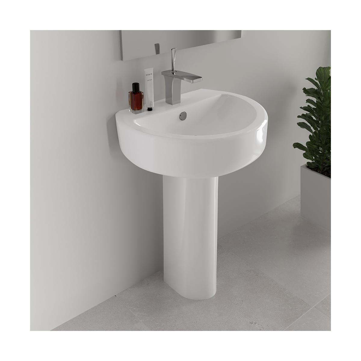 Раковина "best" белая "sanita luxe"  wb.pd/best/55-c/wht.g/s1