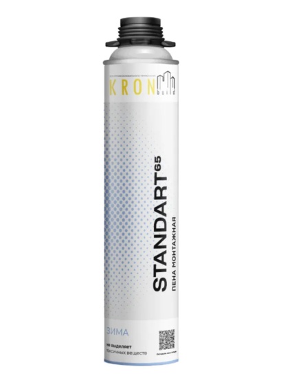 Пена монтажная "kronbuild standart 65" профи 850 мл зимняя (12)