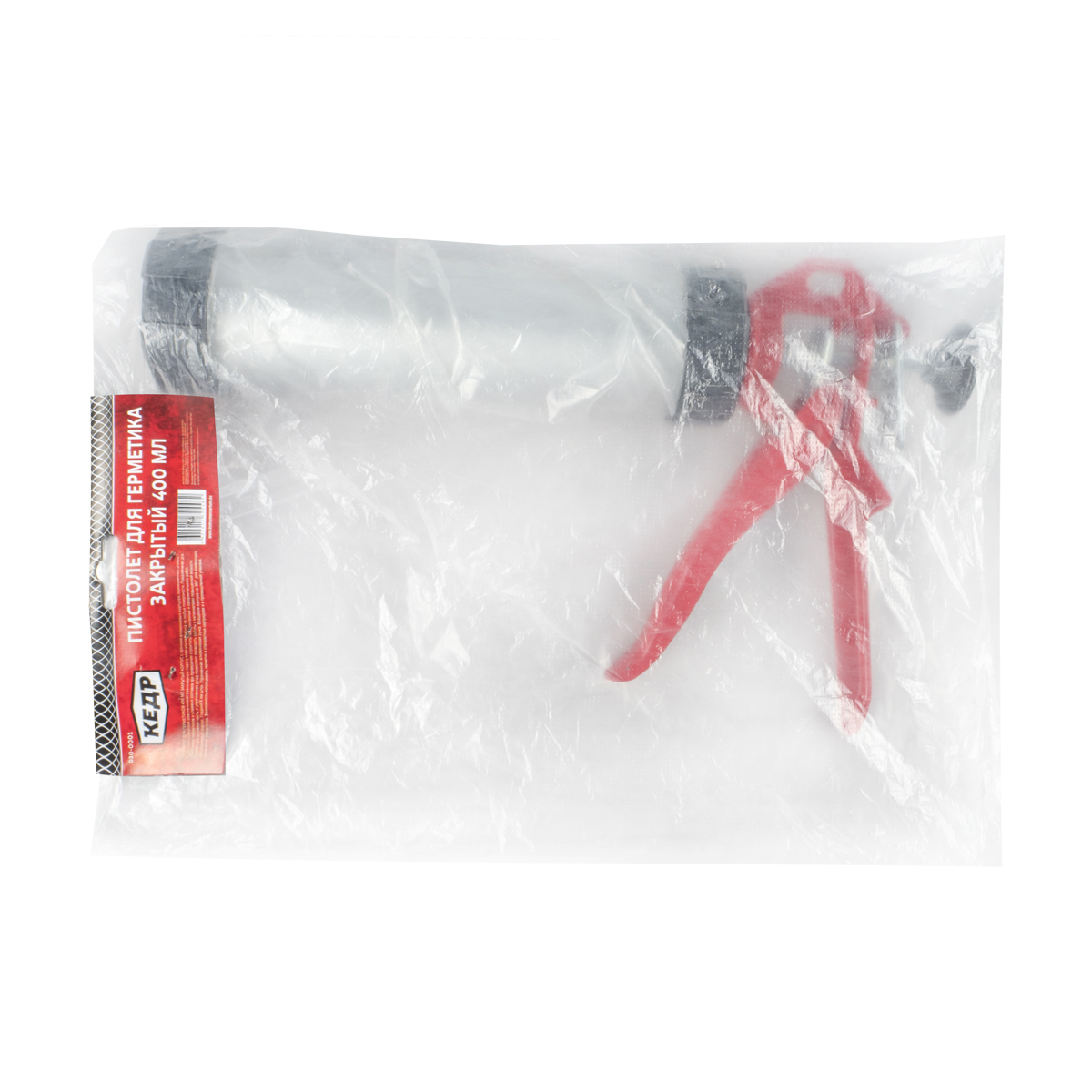 Пистолет для герметиков 400 мл закрытый корпус гладкий шток (1/20) "кедр"  030-0001