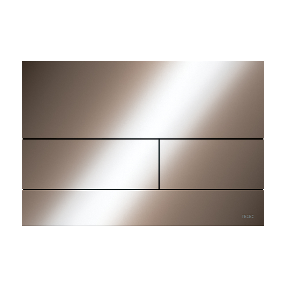 Металлическая панель смыва TECEsquare PVD панель красный позолоченный глянец, 150 x 220 x 3 мм