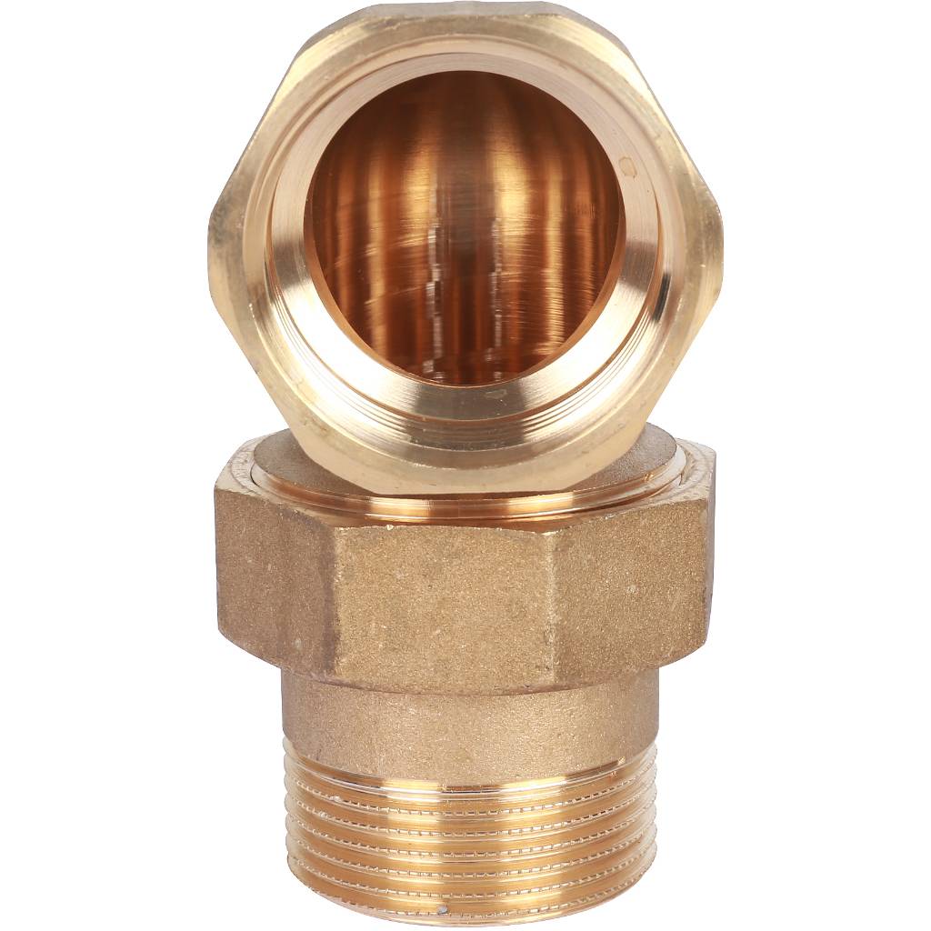 Американка угловая ВН 1"1/4 латунь STOUT прокладка O-ring