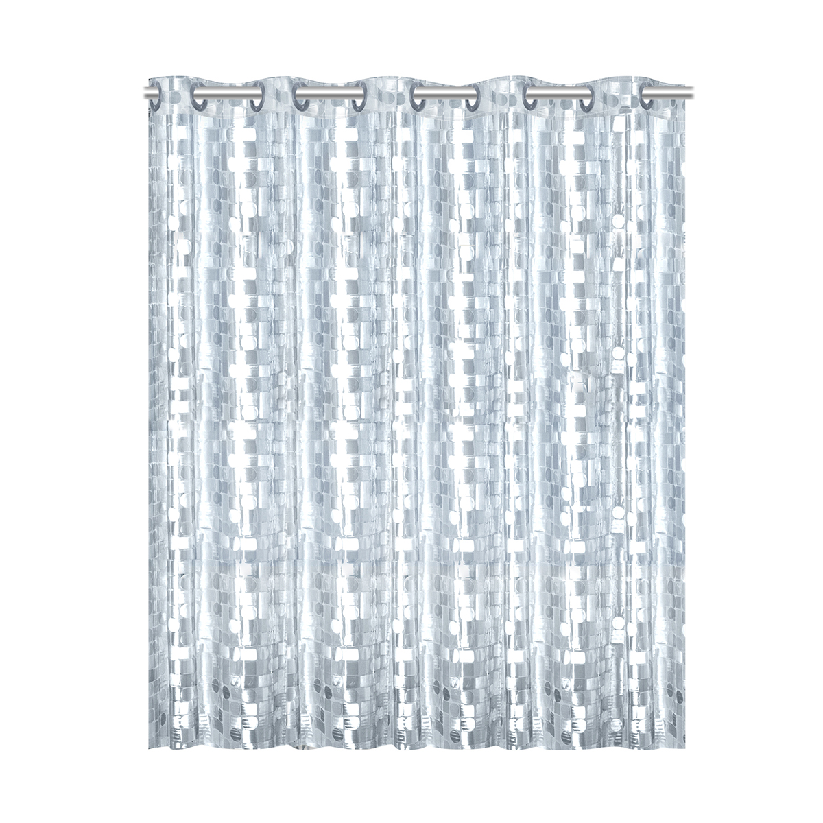 Штора для ванной 180*180 см (eva) "white shine" (1/24) "valiant" 3d-w