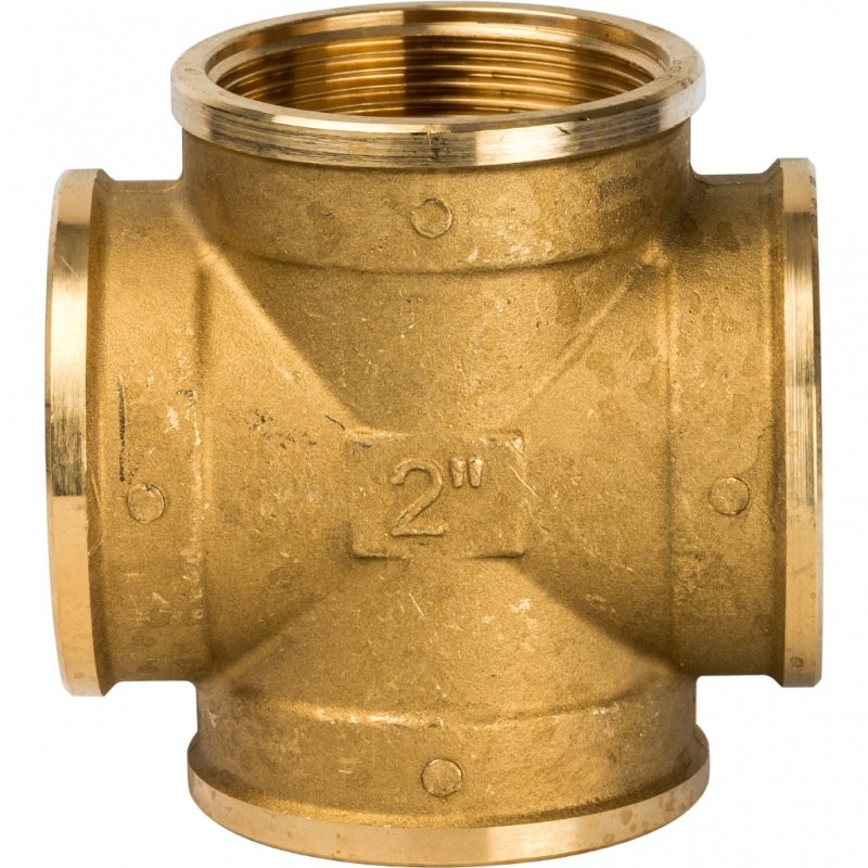 Крестовина резьбовая ВР 2" латунь STOUT