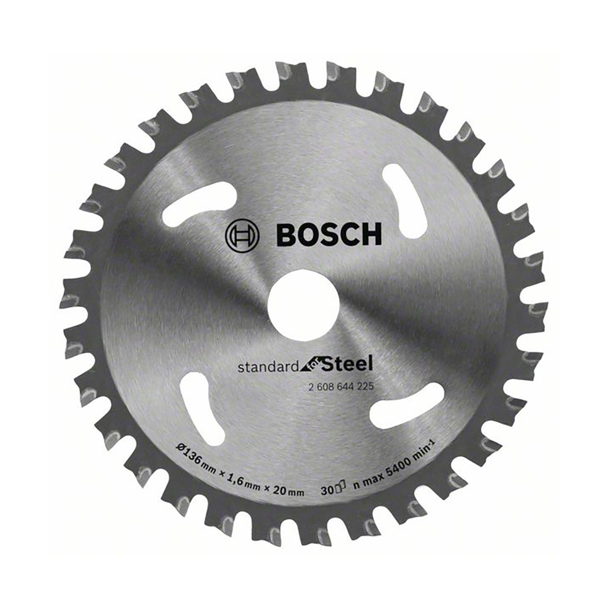 Диск пильный по металлу "standard for steel" 136 x 20 мм, 30 зубьев (1) "bosch" 2608644225