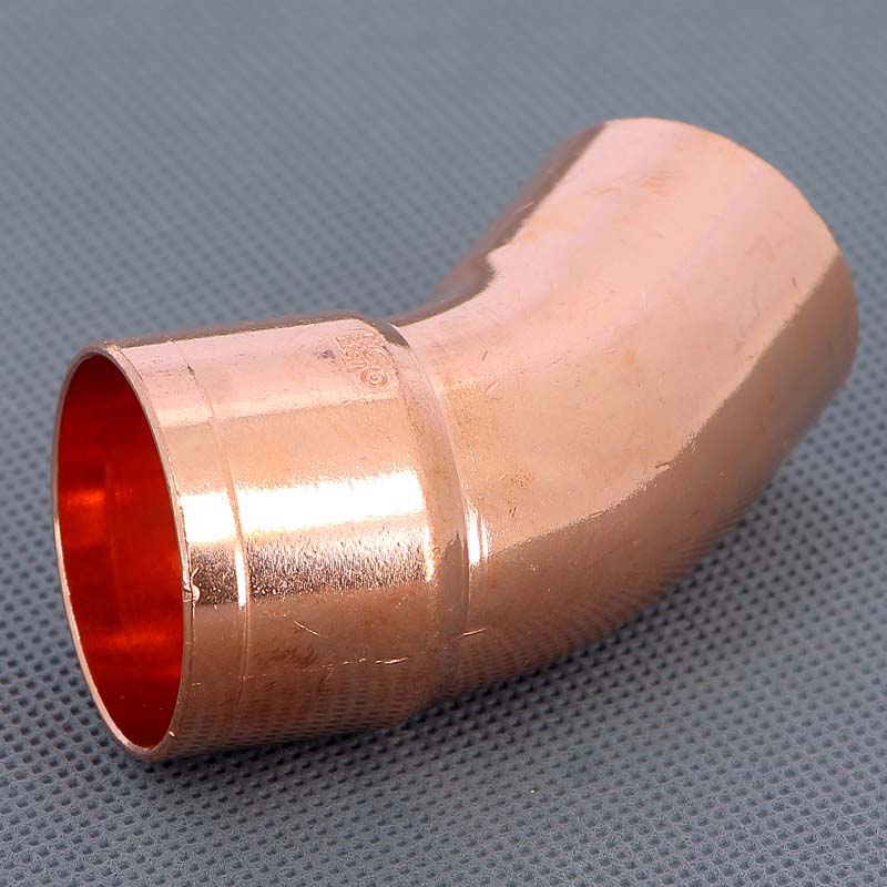 Угол однораструбный 45° VIEGA пайка 35 мм медный