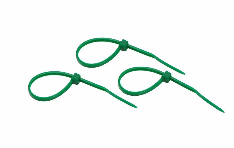 Хомуты нейлон 2,5 х 100 мм (набор 25 шт.), зеленые (1/10/1400) "rexant" 07-0103-25