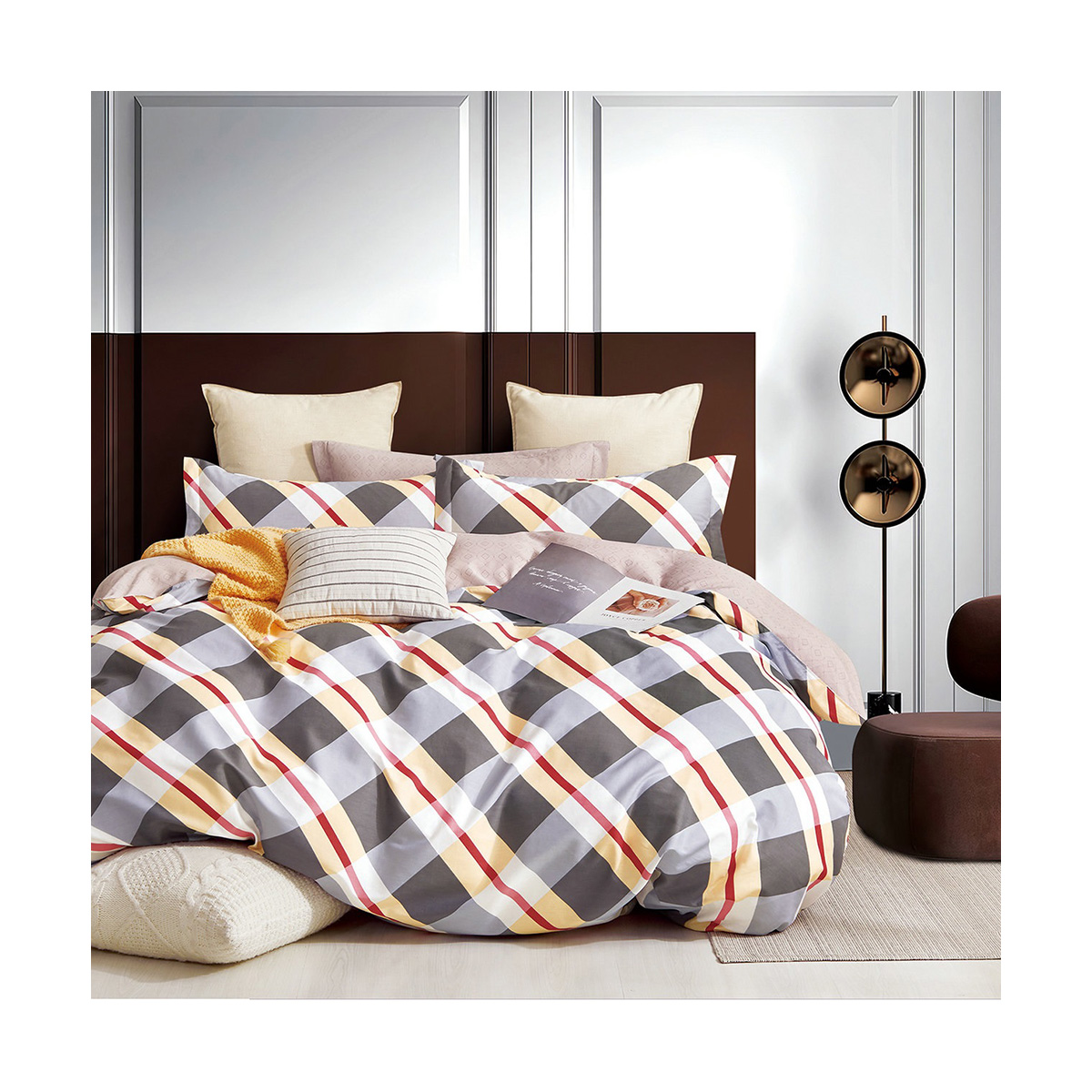 Постельное белье сатин евро 7017 (1/4) "sonnet"